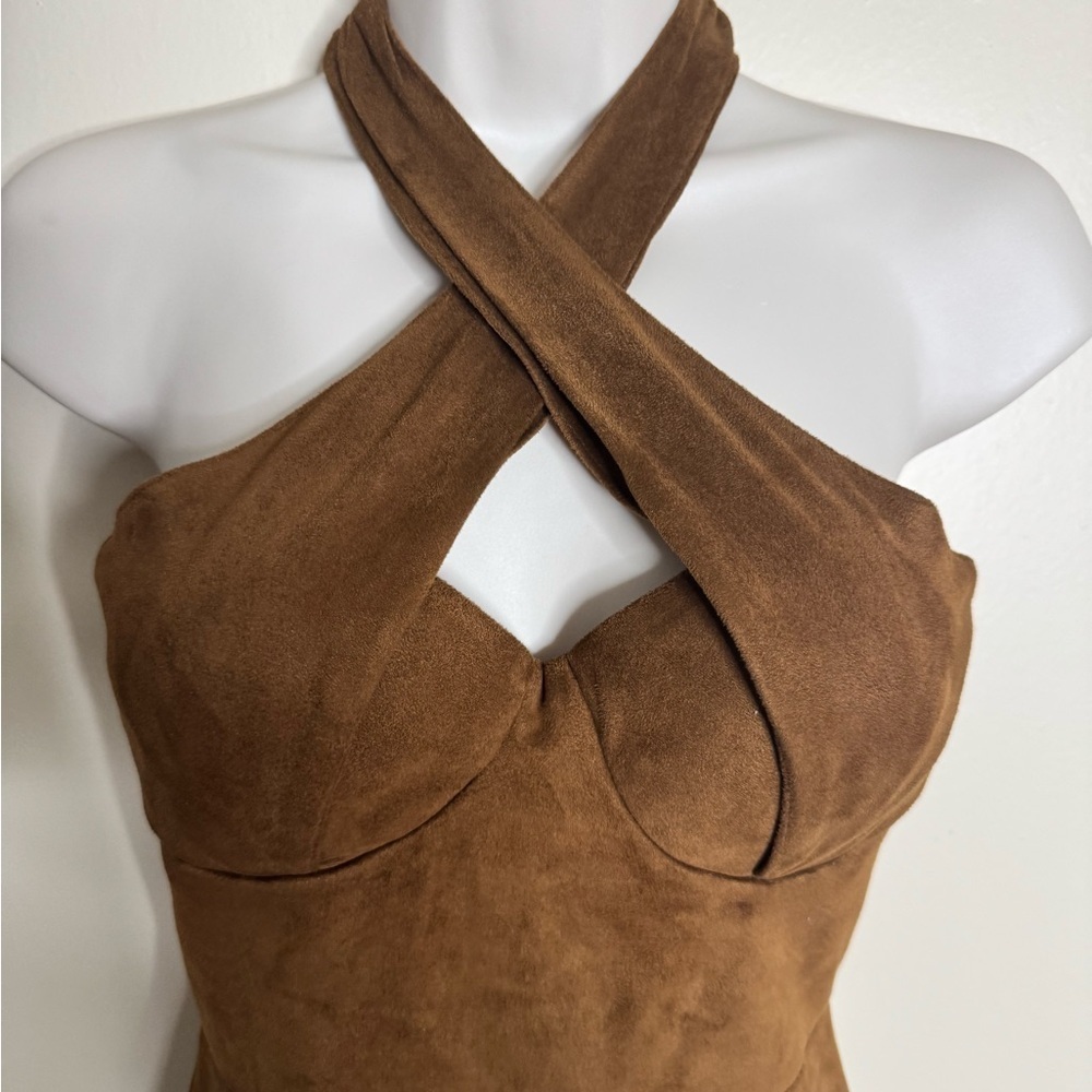 NWT House of CB London Suede Palmira Bustier Dress size Small - Picture 4 of 7